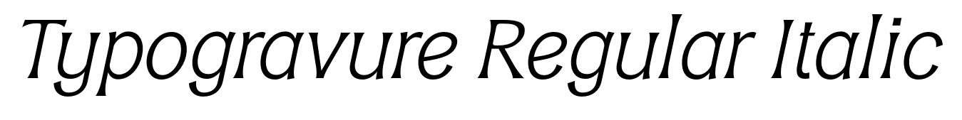 Typogravure Regular Italic